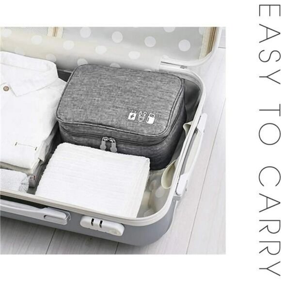 Two-Layer Multipurpose  Wateproot Electronics Accessories Bag Travel Organizer - Picture 3 of 16